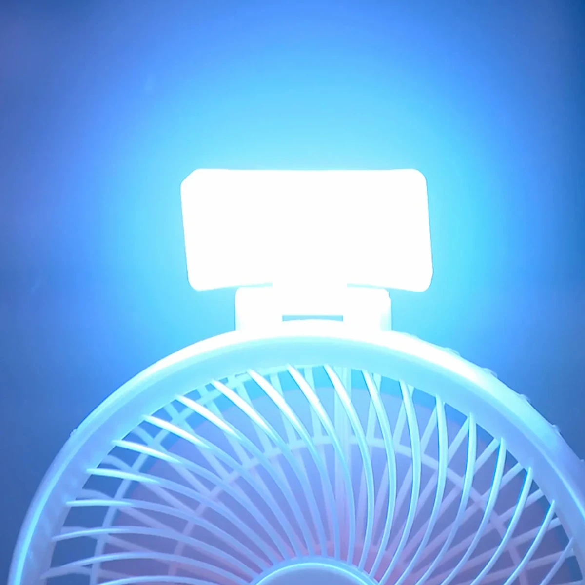 RECHARGEABLE TABLE FAN WITH LED LIGHT-E