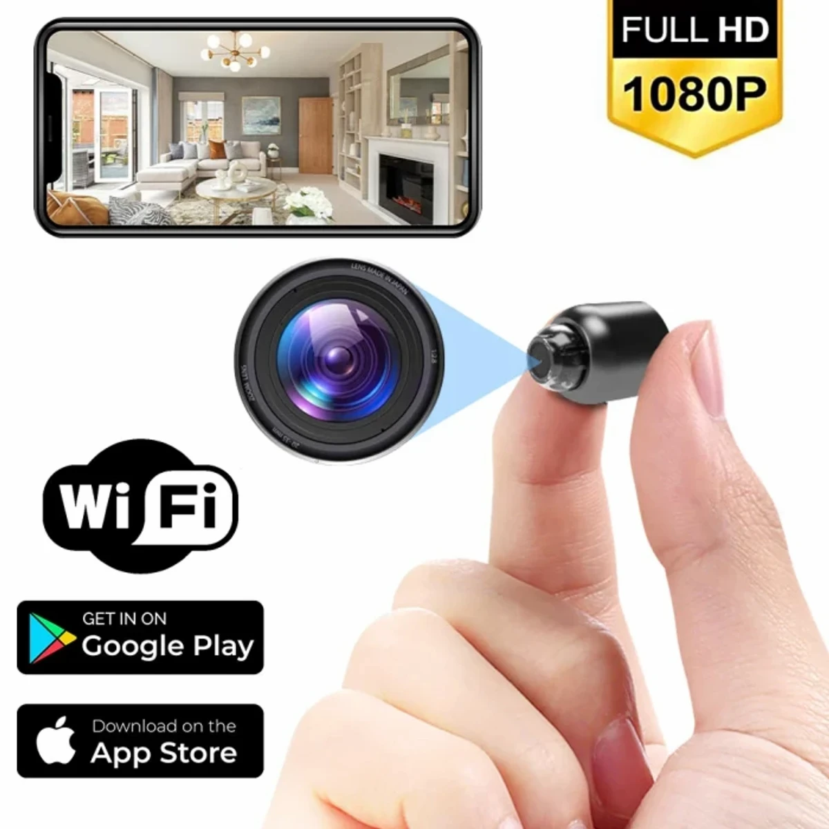 Mini Camera Full HD 1080p Video(Recharge able )C