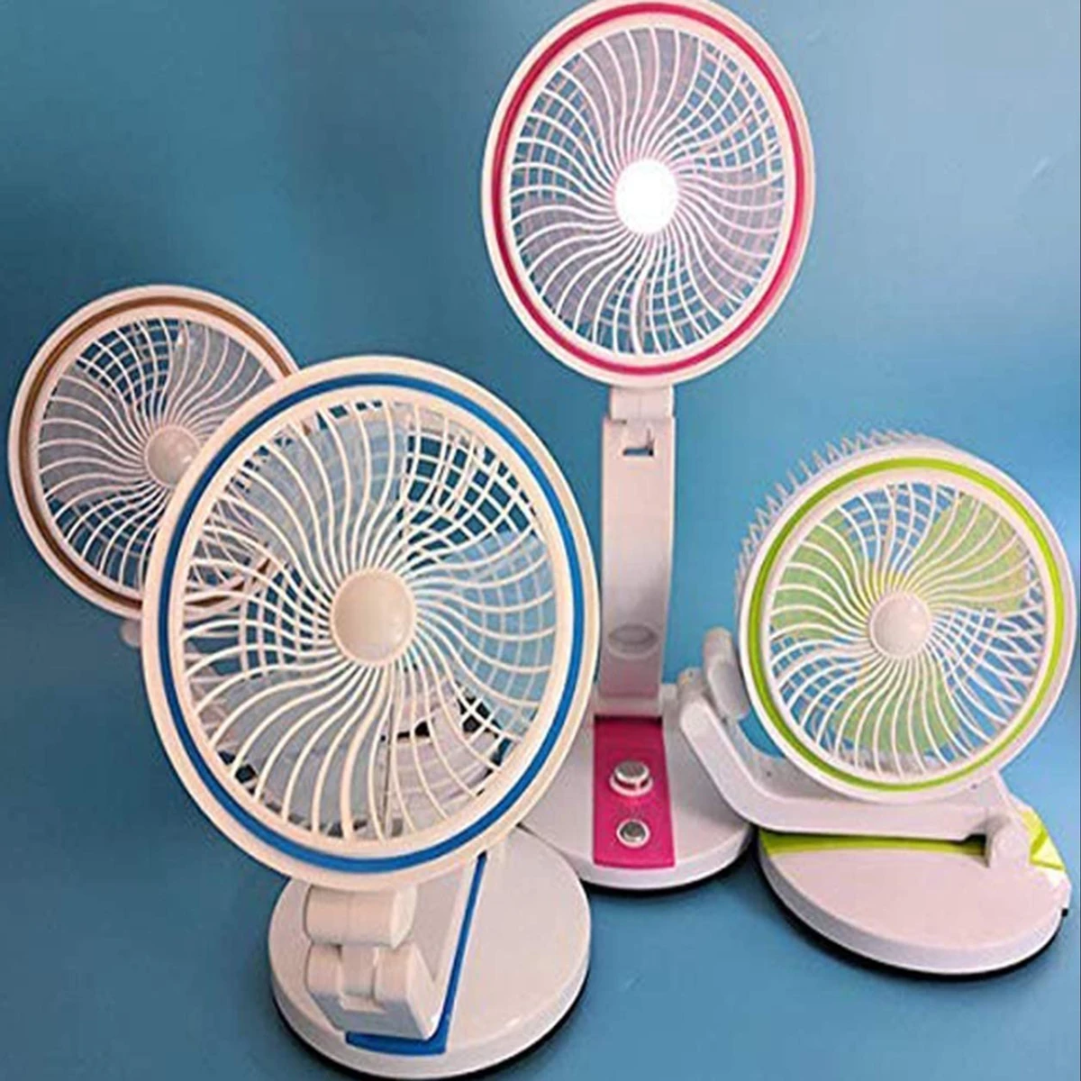 Rechargeable Folding Fan With LED Light